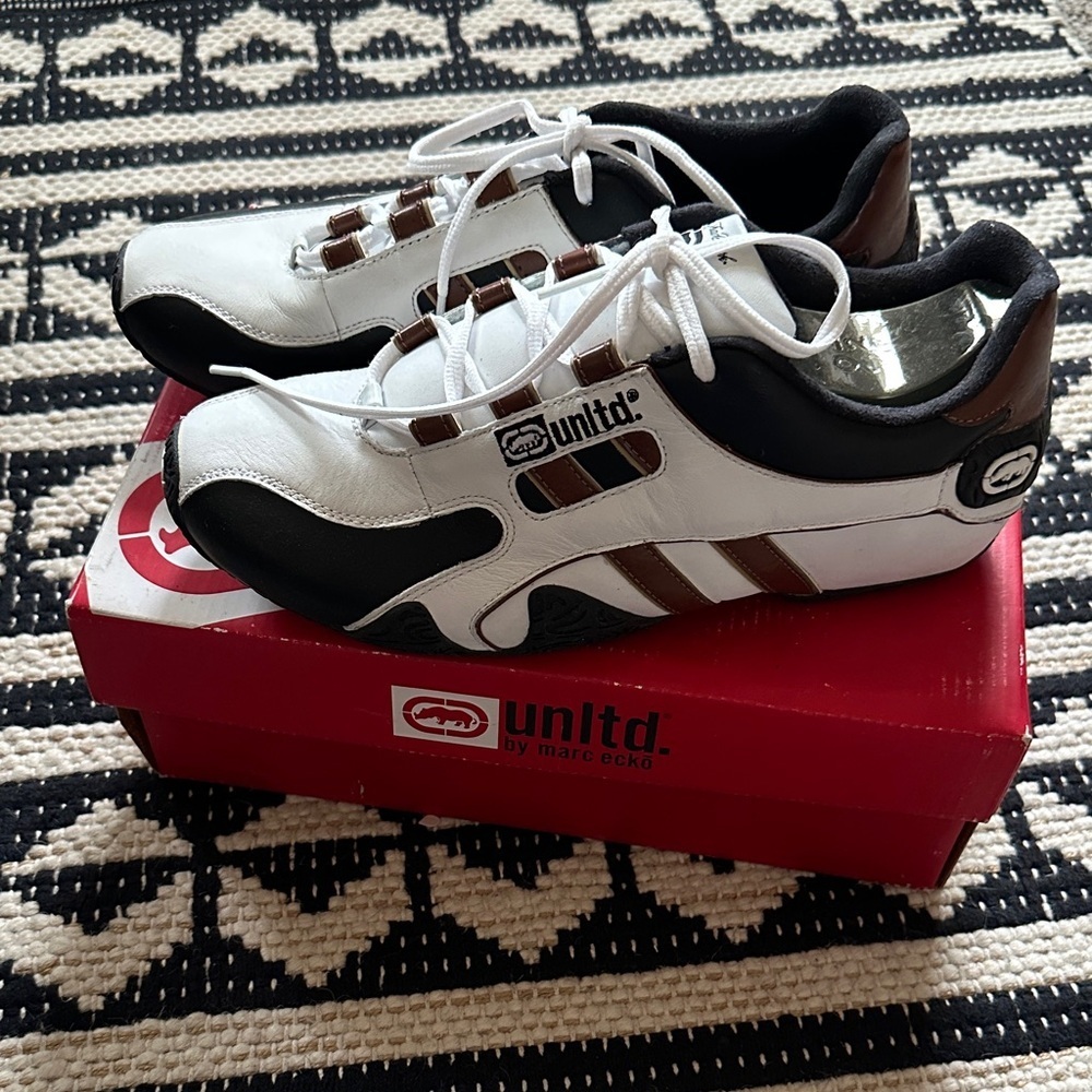 Ecko Unlimited White and Black Men's Sneakers